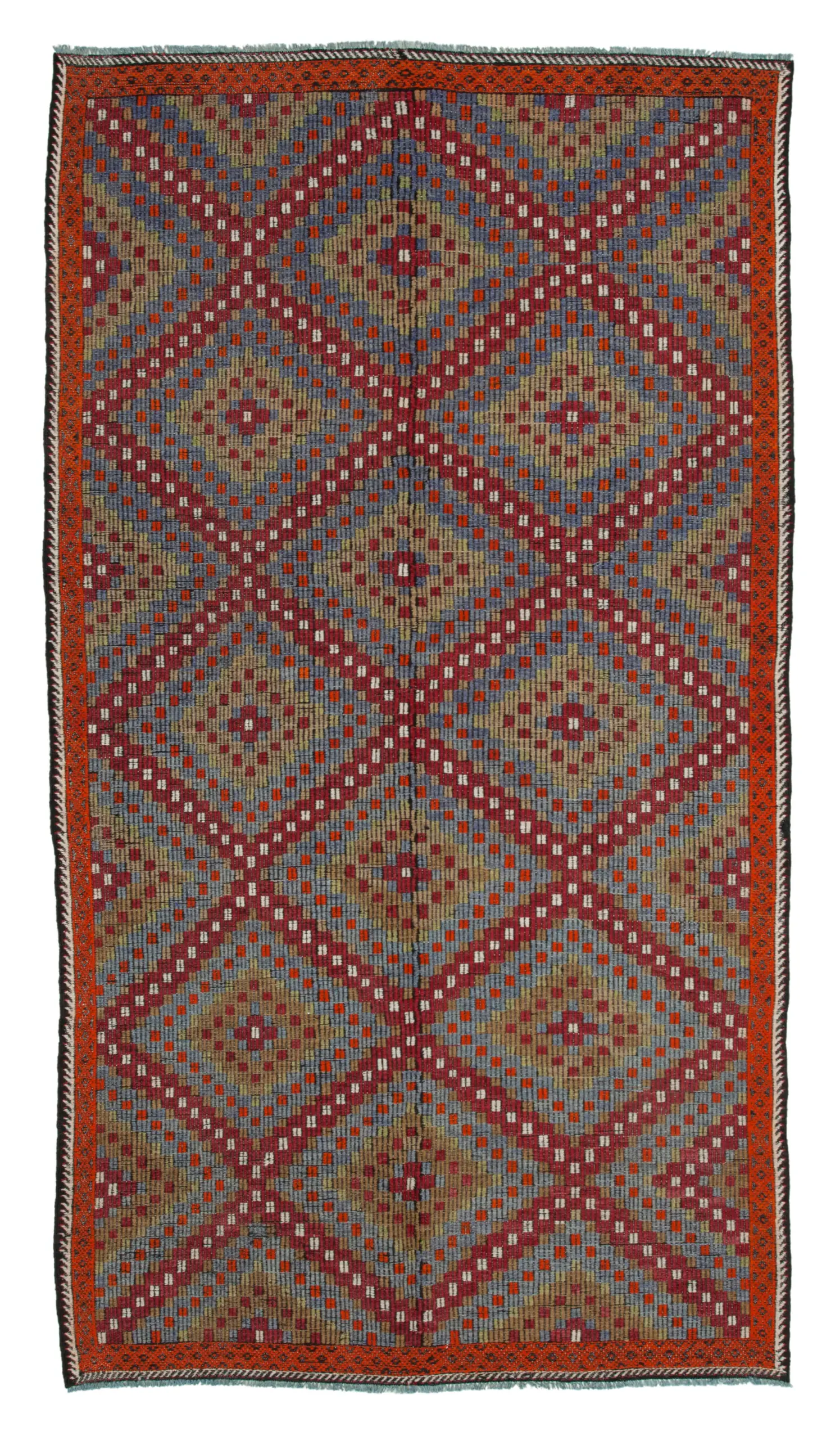Rc_35699_1_Multicolor_Oriental_Kilim_Rugs Cıcım Eskitme Multi Renk Keçi Kılı El Dokuma Kilim-176x315 - Görsel 1