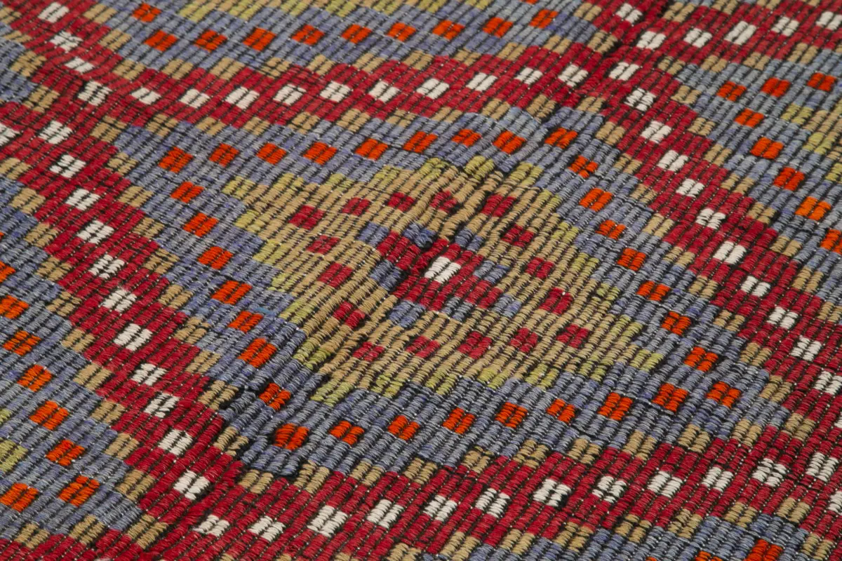 Cıcım Eskitme Multi Renk Keçi Kılı El Dokuma Kilim-176x315 - Görsel 5