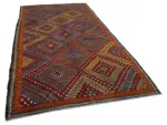 Cıcım Eskitme Multi Renk Keçi Kılı El Dokuma Kilim-180x346 - Görsel 2