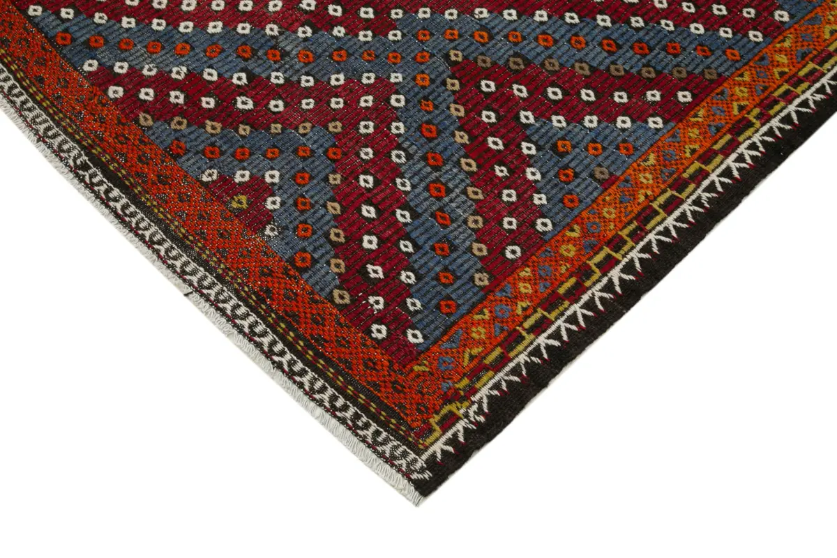 Cıcım Eskitme Multi Renk Keçi Kılı El Dokuma Kilim-180x346 - Görsel 4