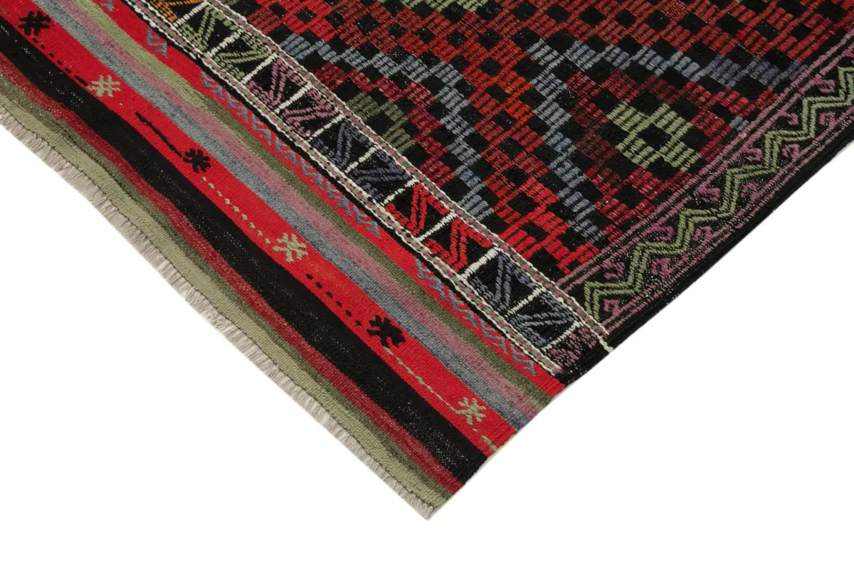Cıcım Eskitme Multi Renk Keçi Kılı El Dokuma Kilim-214x290 - Görsel 4