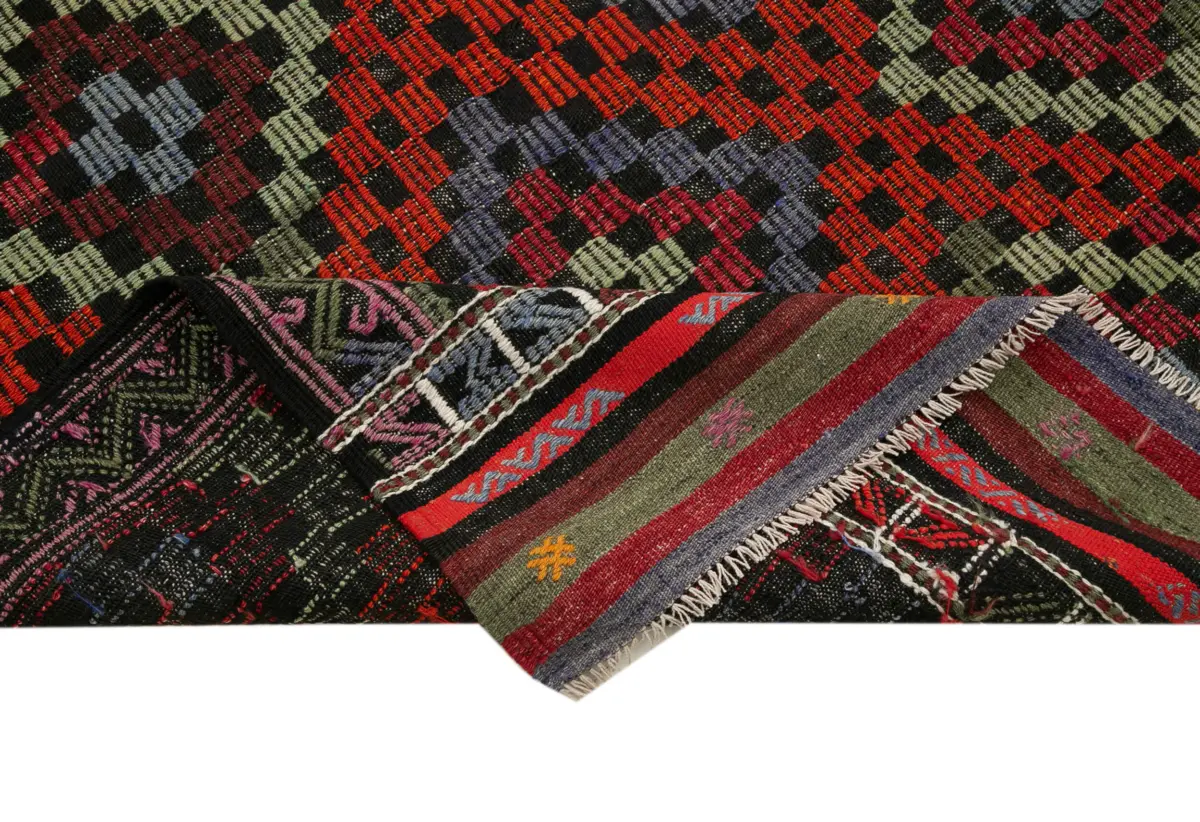 Cıcım Eskitme Multi Renk Keçi Kılı El Dokuma Kilim-214x290 - Görsel 6