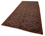 Cıcım Eskitme Multi Renk Keçi Kılı El Dokuma Kilim-175x377 - Görsel 3