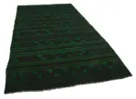 Cıcım Eskitme Yeşil Renk Keçi Kılı El Dokuma Kilim-174x332 - Görsel 2