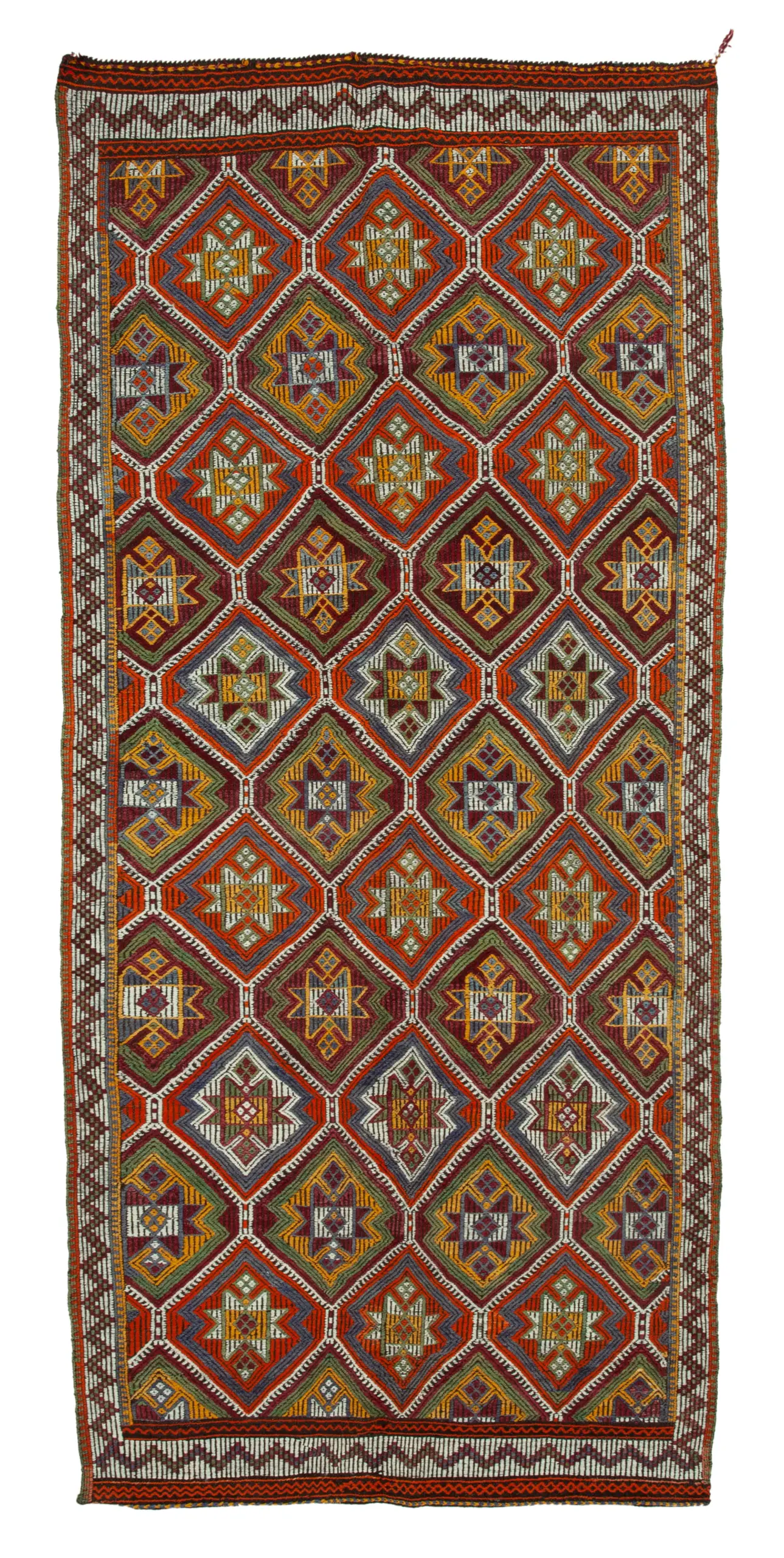 Rc_35709_0_Multicolor_Oriental_Kilim_Rugs Cıcım Eskitme Multi Renk Keçi Kılı El Dokuma Kilim-147x320 - Görsel 1