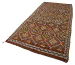 Cıcım Eskitme Multi Renk Keçi Kılı El Dokuma Kilim-147x320 - Görsel 3