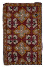Cıcım  Eskitme Multi Renk Keçi Kılı El Dokuma Kilim-208x331