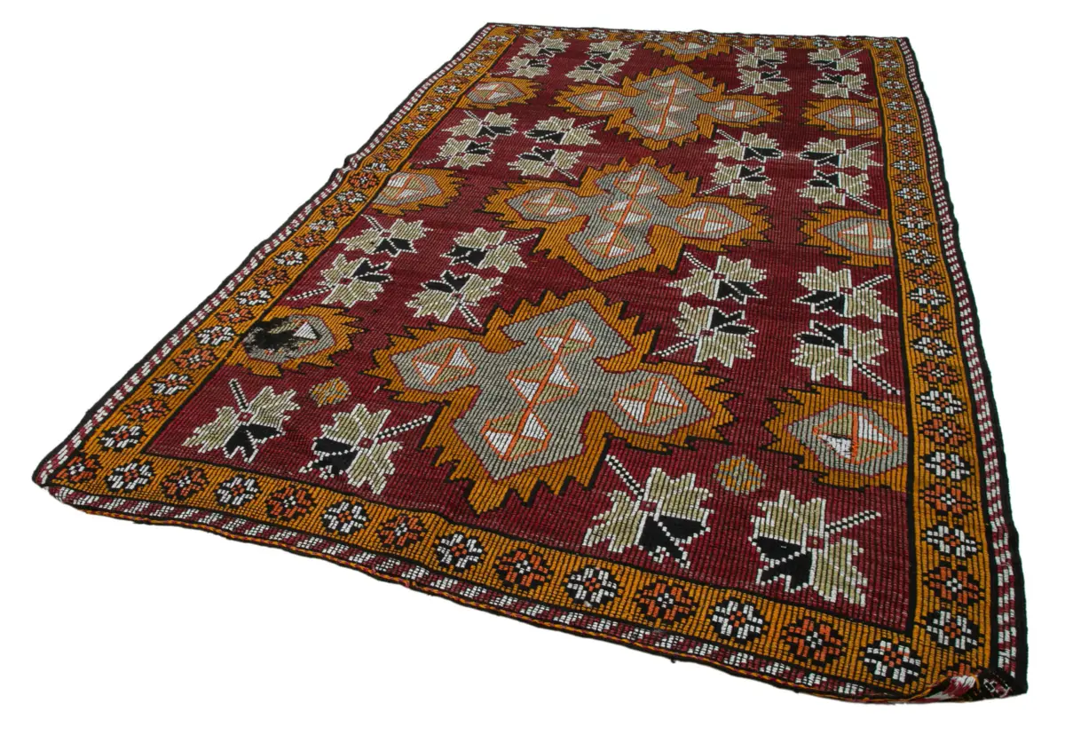 Cıcım  Eskitme Multi Renk Keçi Kılı El Dokuma Kilim-208x331 - Görsel 3