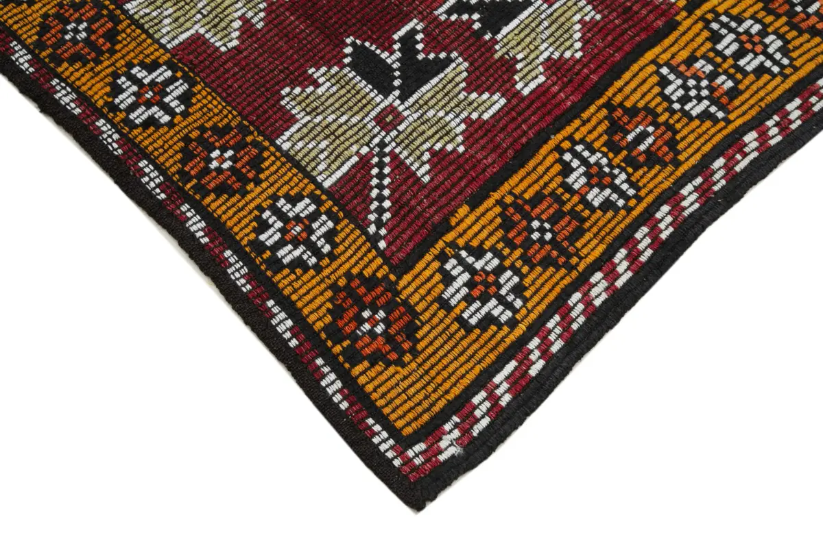 Cıcım  Eskitme Multi Renk Keçi Kılı El Dokuma Kilim-208x331 - Görsel 4