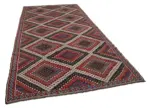 Cıcım  Eskitme Multi Renk Keçi Kılı El Dokuma Kilim-184x356 - Görsel 2