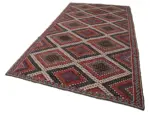Cıcım  Eskitme Multi Renk Keçi Kılı El Dokuma Kilim-184x356 - Görsel 3