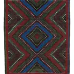 Cıcım  Eskitme Multi Renk Keçi Kılı El Dokuma Kilim-203x263
