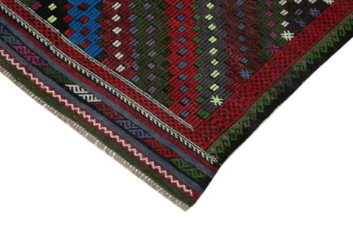 Cıcım  Eskitme Multi Renk Keçi Kılı El Dokuma Kilim-203x263 - Görsel 4
