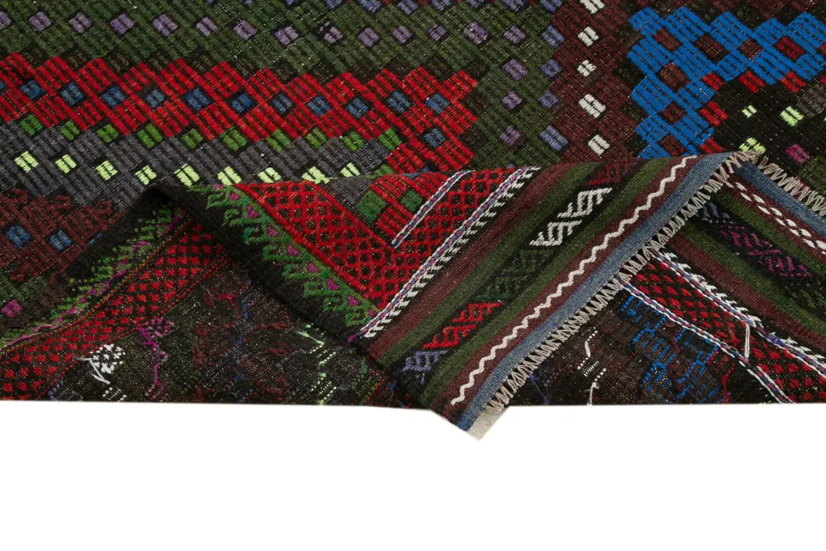 Cıcım  Eskitme Multi Renk Keçi Kılı El Dokuma Kilim-203x263 - Görsel 6