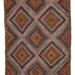 Cıcım  Eskitme Multi Renk Keçi Kılı El Dokuma Kilim-196x323