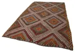 Cıcım  Eskitme Multi Renk Keçi Kılı El Dokuma Kilim-196x323 - Görsel 3