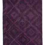 Cıcım  Eskitme Mor Renk Keçi Kılı El Dokuma Kilim-206x304
