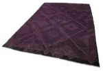 Cıcım  Eskitme Mor Renk Keçi Kılı El Dokuma Kilim-206x304 - Görsel 3