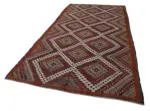 Cıcım  Eskitme Multi Renk Keçi Kılı El Dokuma Kilim-184x345 - Görsel 3