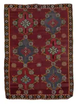 Cıcım Eskitme Kırmızı Renk Keçi Kılı El Dokuma Kilim-223x326