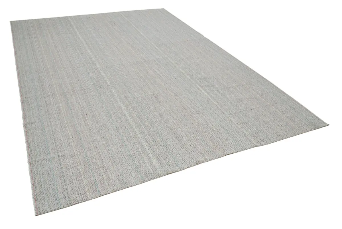 Flatweave Modern Bej Pamuk Üstü Yün El Dokuma Kilim-303x423 - Görsel 2