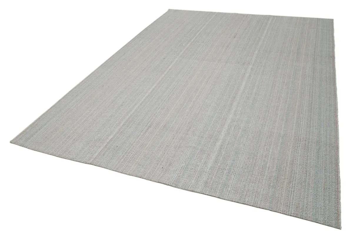 Flatweave Modern Bej Pamuk Üstü Yün El Dokuma Kilim-303x423 - Görsel 3