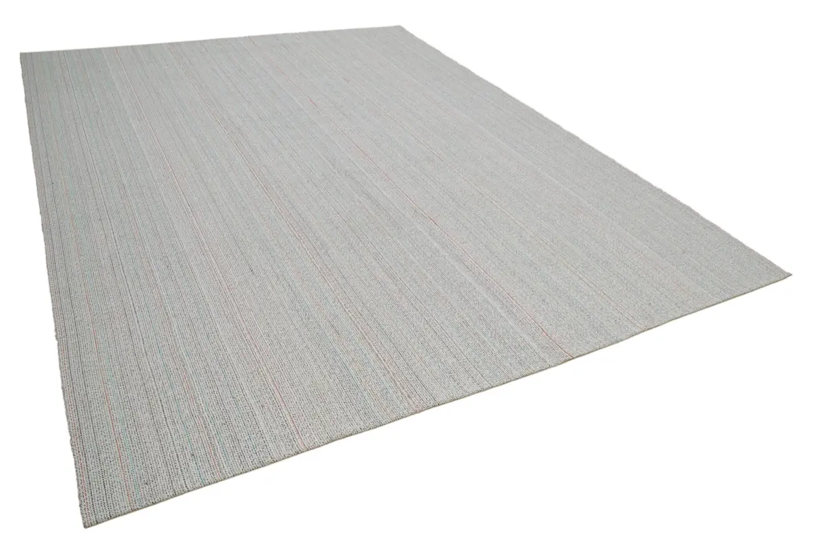 Flatweave Modern Bej Pamuk Üstü Yün El Dokuma Kilim-269x365 - Görsel 2