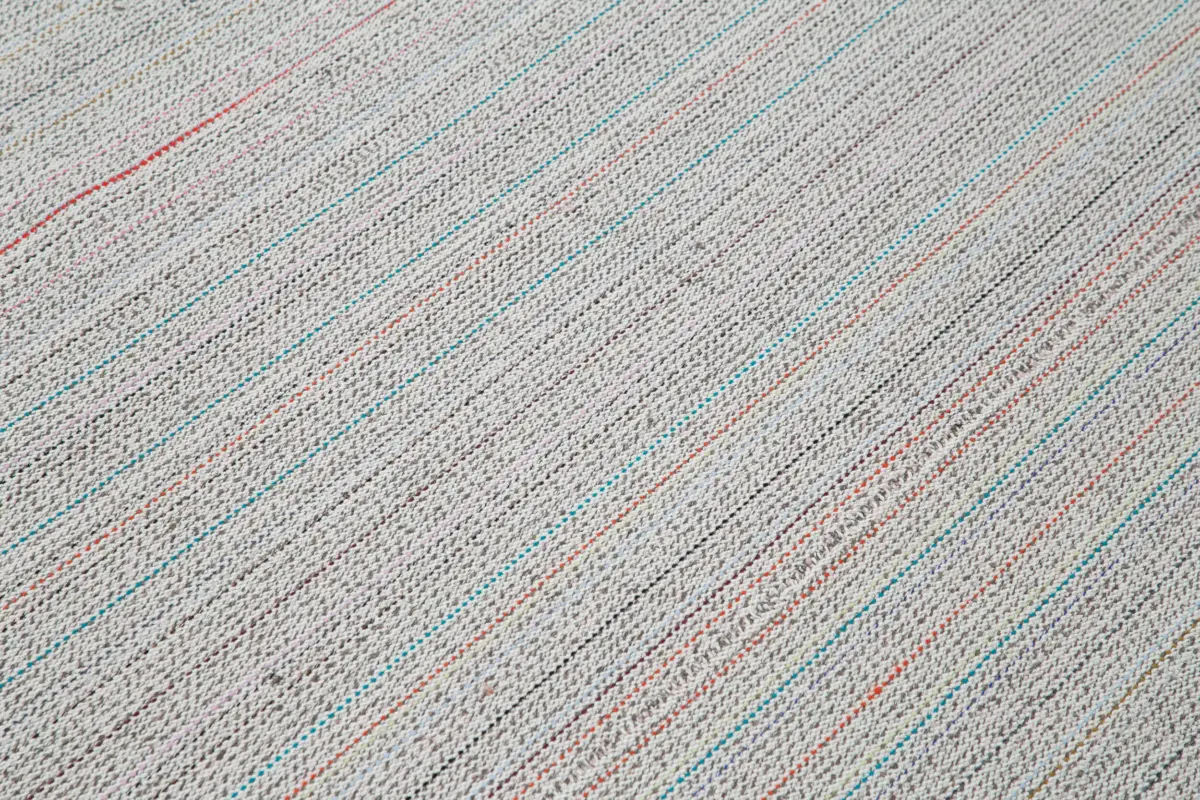 Flatweave Modern Bej Pamuk Üstü Yün El Dokuma Kilim-269x365 - Görsel 5