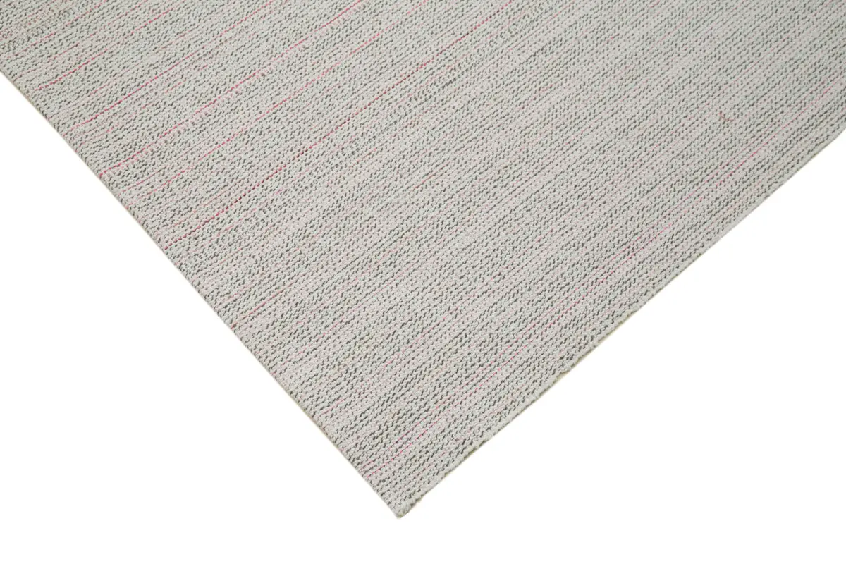 Flatweave Modern Bej Pamuk Üstü Yün El Dokuma Kilim-270x371 - Görsel 4