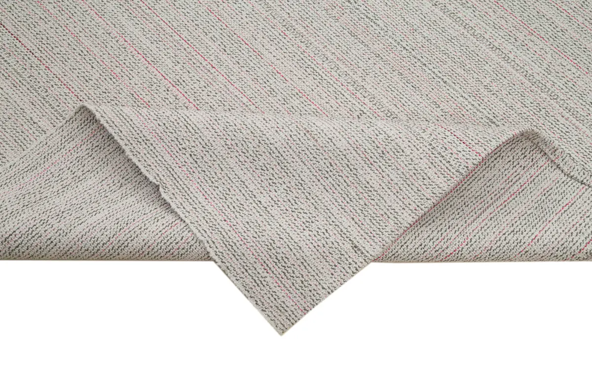 Flatweave Modern Bej Pamuk Üstü Yün El Dokuma Kilim-270x371 - Görsel 6