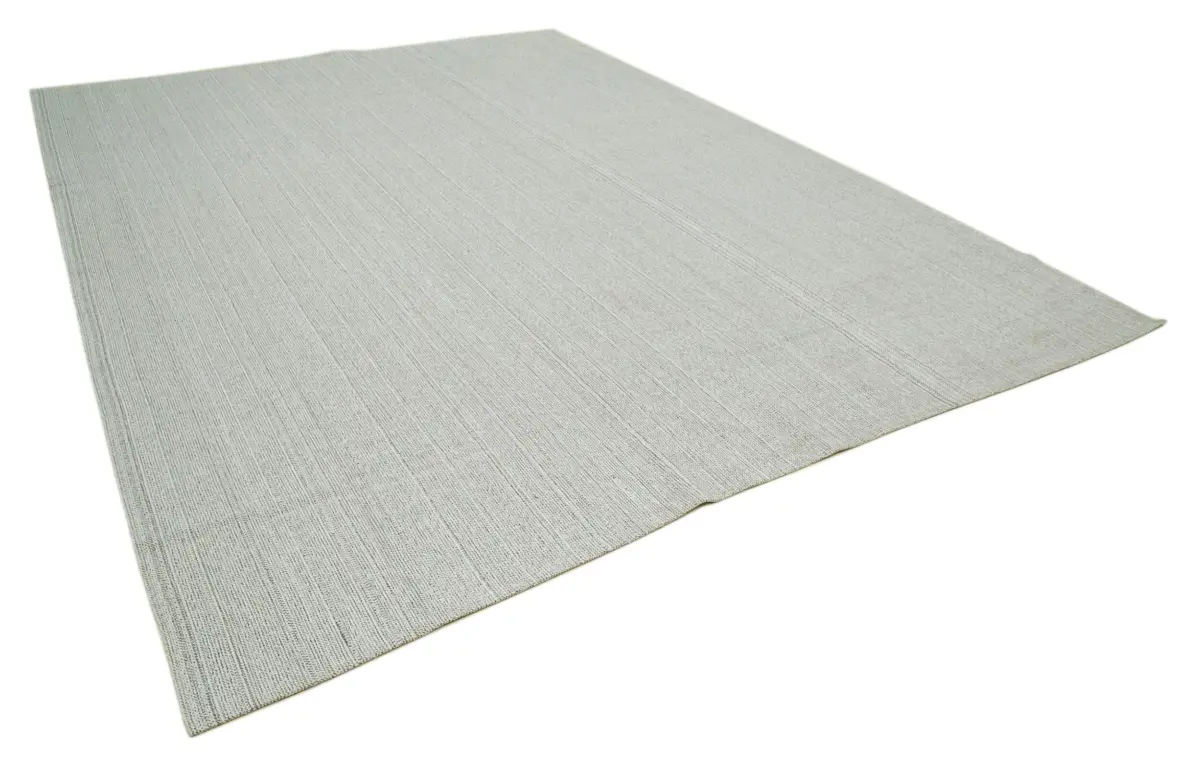 Flatweave Modern Bej Pamuk Üstü Yün El Dokuma Kilim-305x418 - Görsel 2
