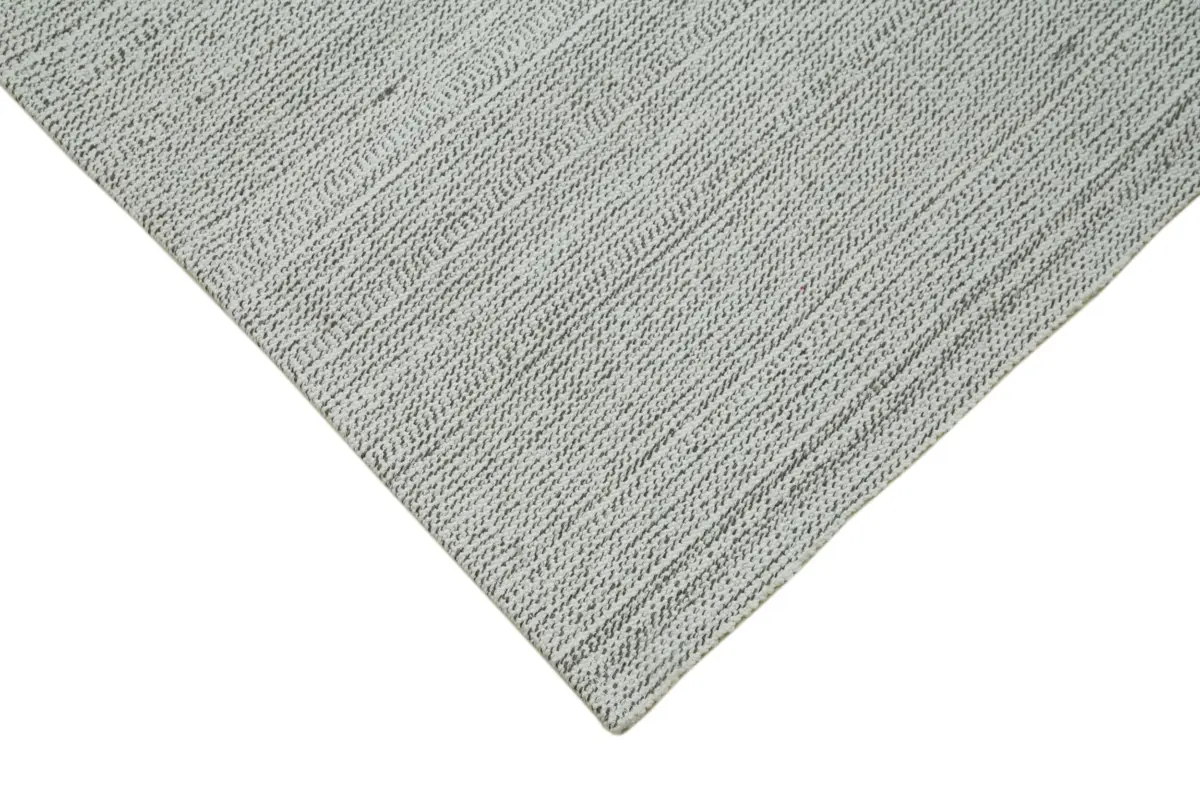 Flatweave Modern Bej Pamuk Üstü Yün El Dokuma Kilim-305x418 - Görsel 4