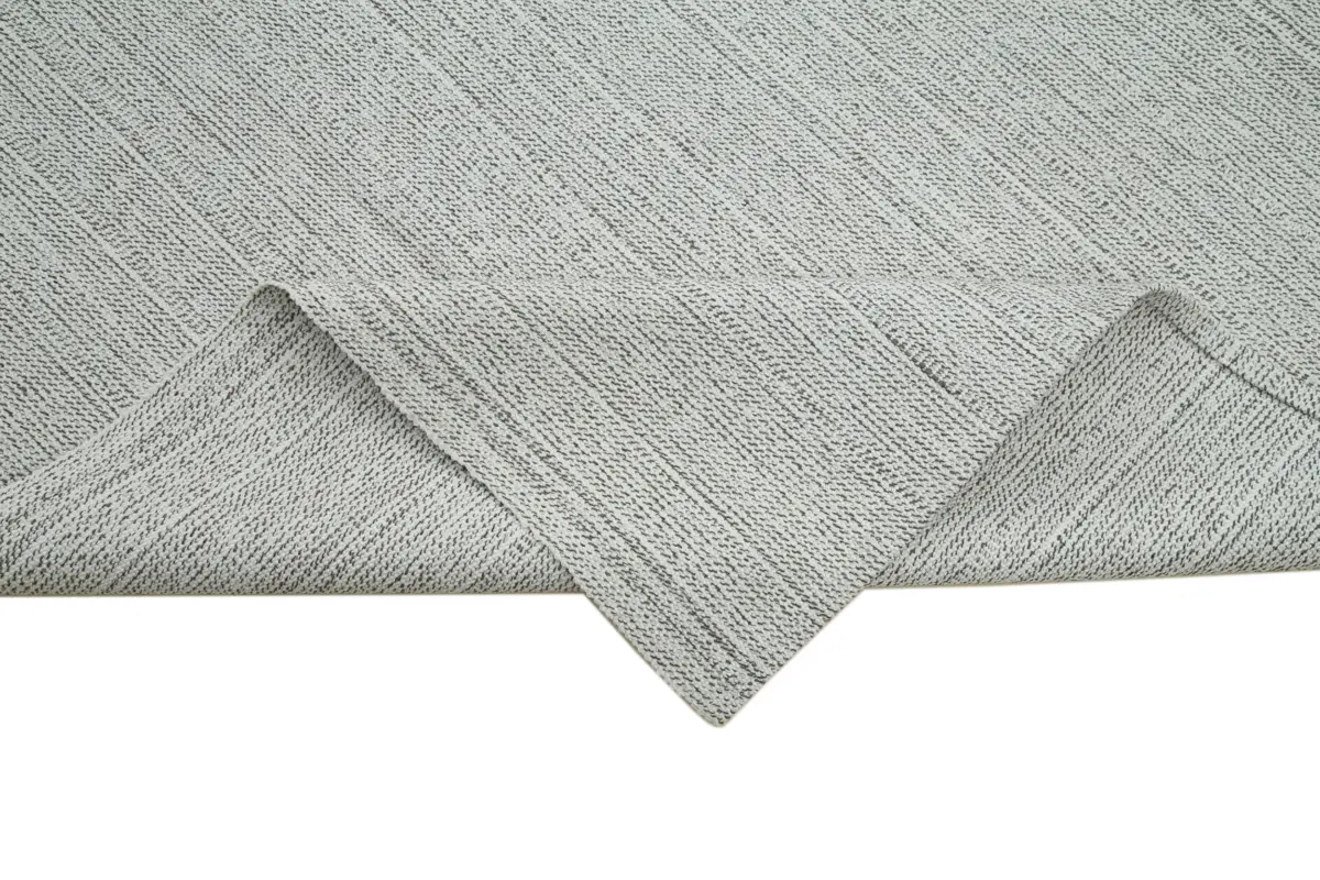 Flatweave Modern Bej Pamuk Üstü Yün El Dokuma Kilim-305x418 - Görsel 6