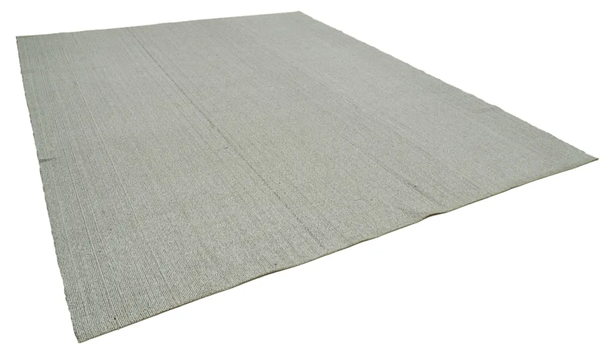 Flatweave Modern Bej Pamuk Üstü Yün El Dokuma Kilim-320x395 - Görsel 2