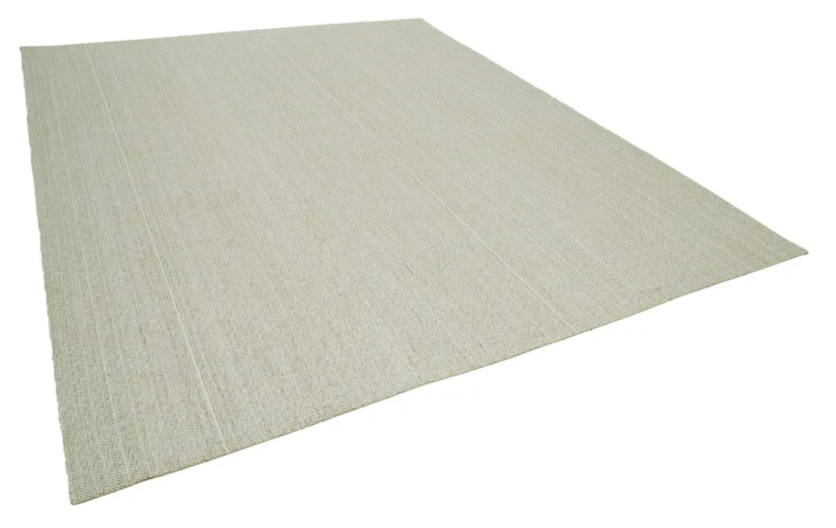 Flatweave Modern Bej Pamuk Üstü Yün El Dokuma Kilim-281x343 - Görsel 2