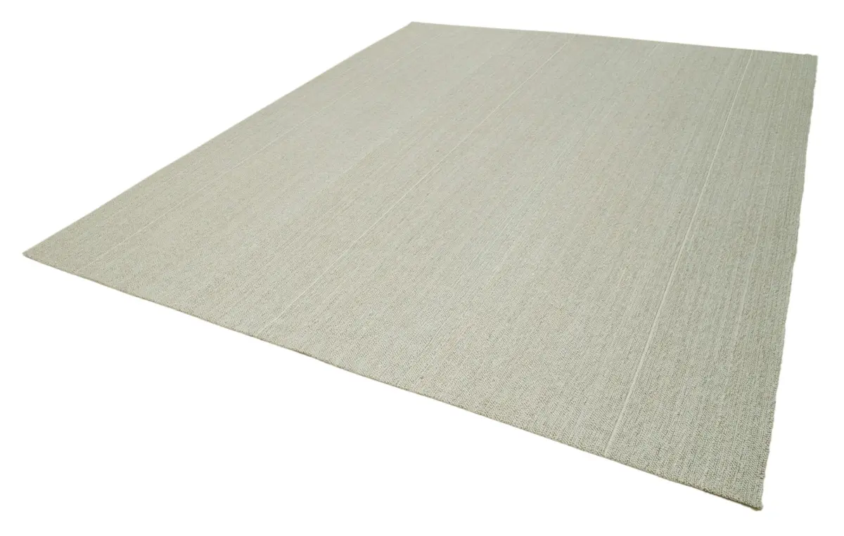 Flatweave Modern Bej Pamuk Üstü Yün El Dokuma Kilim-281x343 - Görsel 3