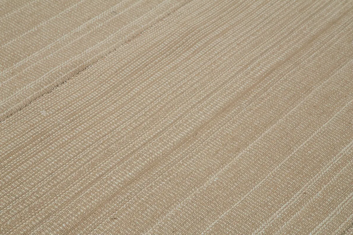 Flatweave Modern Kahverengi Pamuk Üstü Yün El Dokuma Kilim-284x350 - Görsel 5