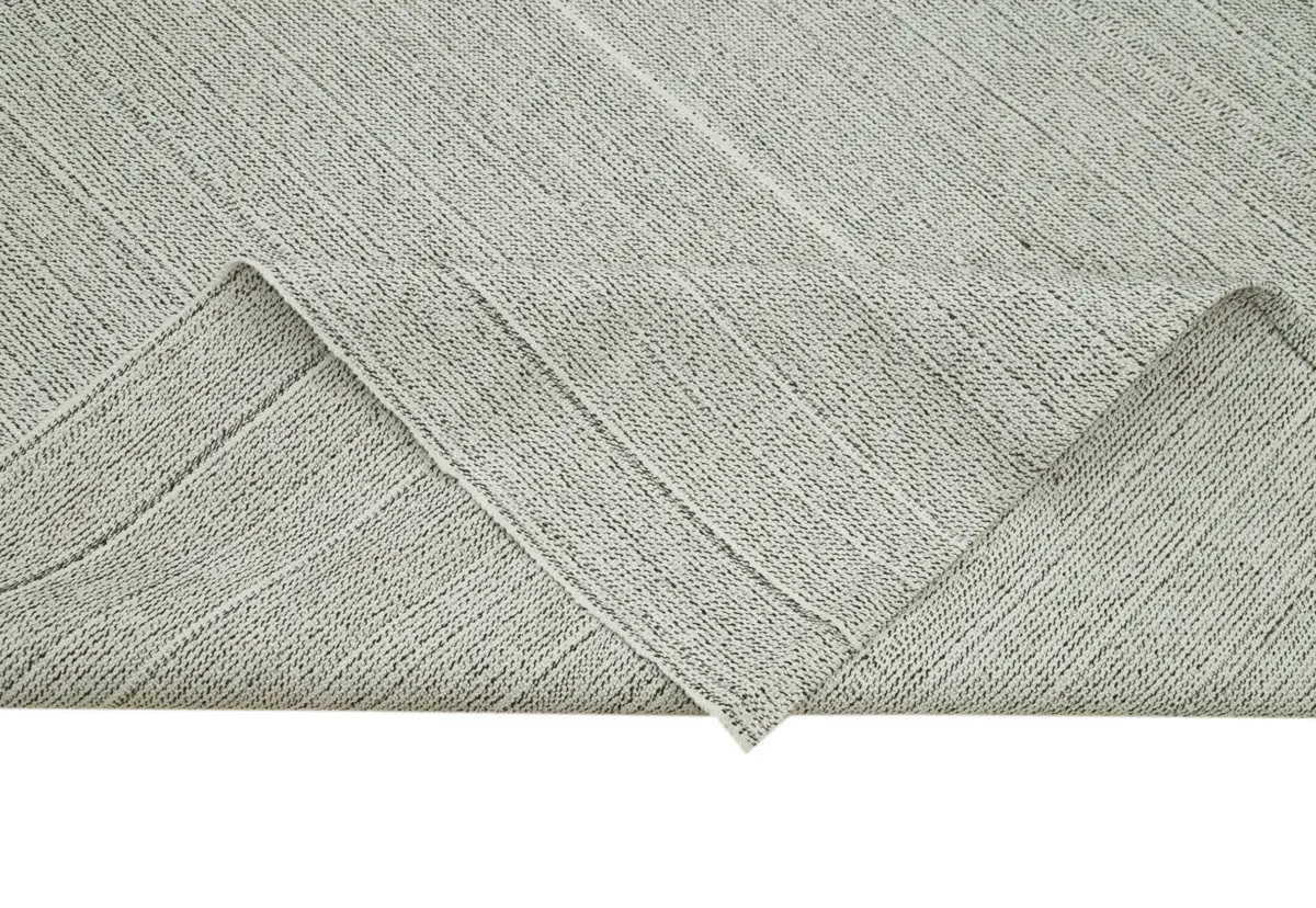 Flatweave Modern Bej Pamuk Üstü Yün El Dokuma Kilim-305x421 - Görsel 6