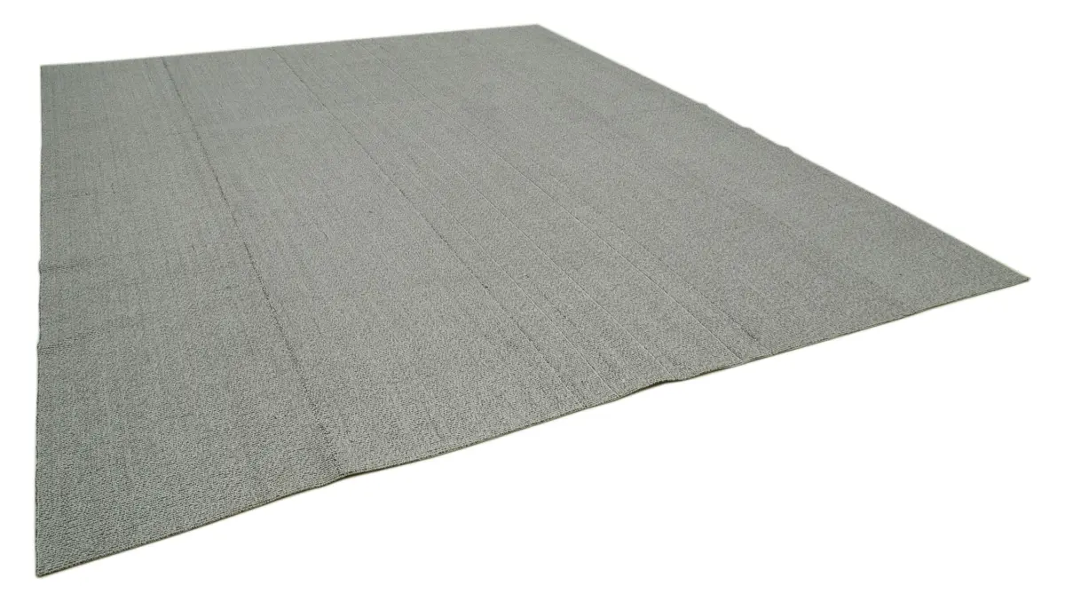 Flatweave Modern Gri Pamuk Üstü Yün El Dokuma Kilim-328x383 - Görsel 2