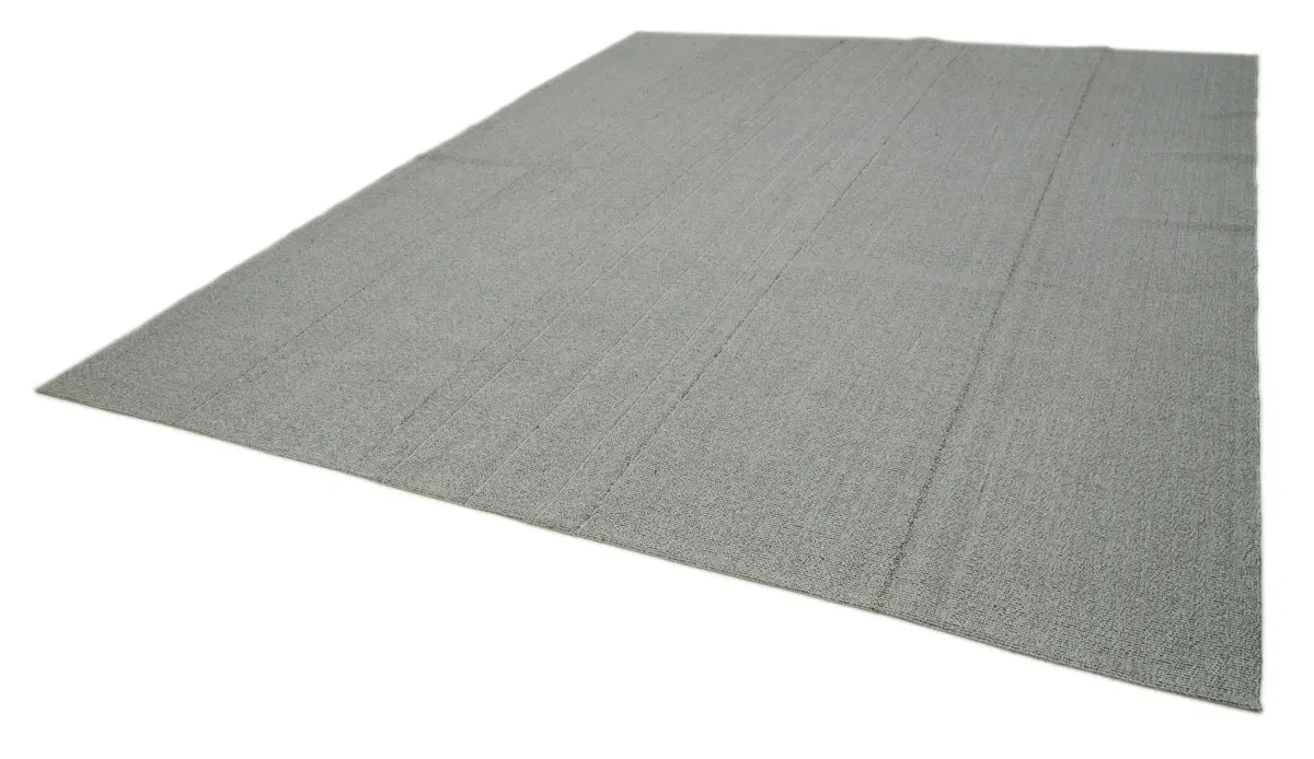 Flatweave Modern Gri Pamuk Üstü Yün El Dokuma Kilim-328x383 - Görsel 3