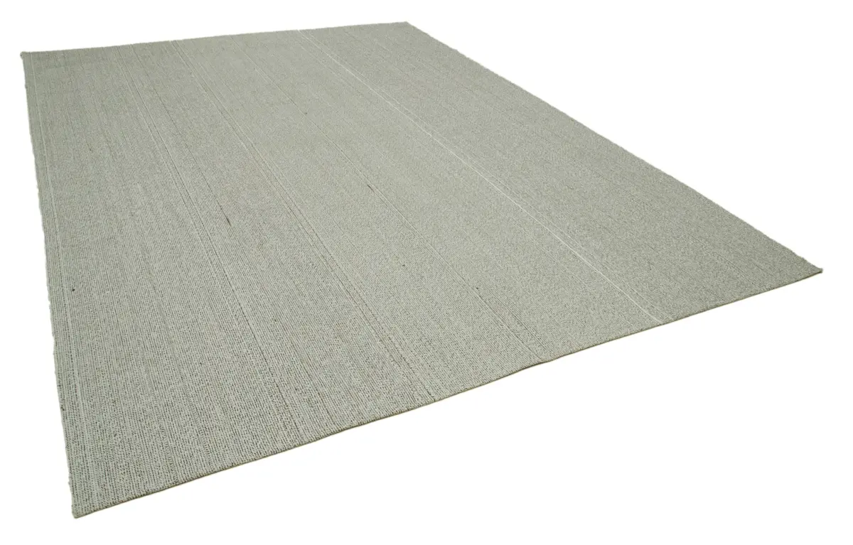 Flatweave Modern Gri Pamuk Üstü Yün El Dokuma Kilim-273x366 - Görsel 2
