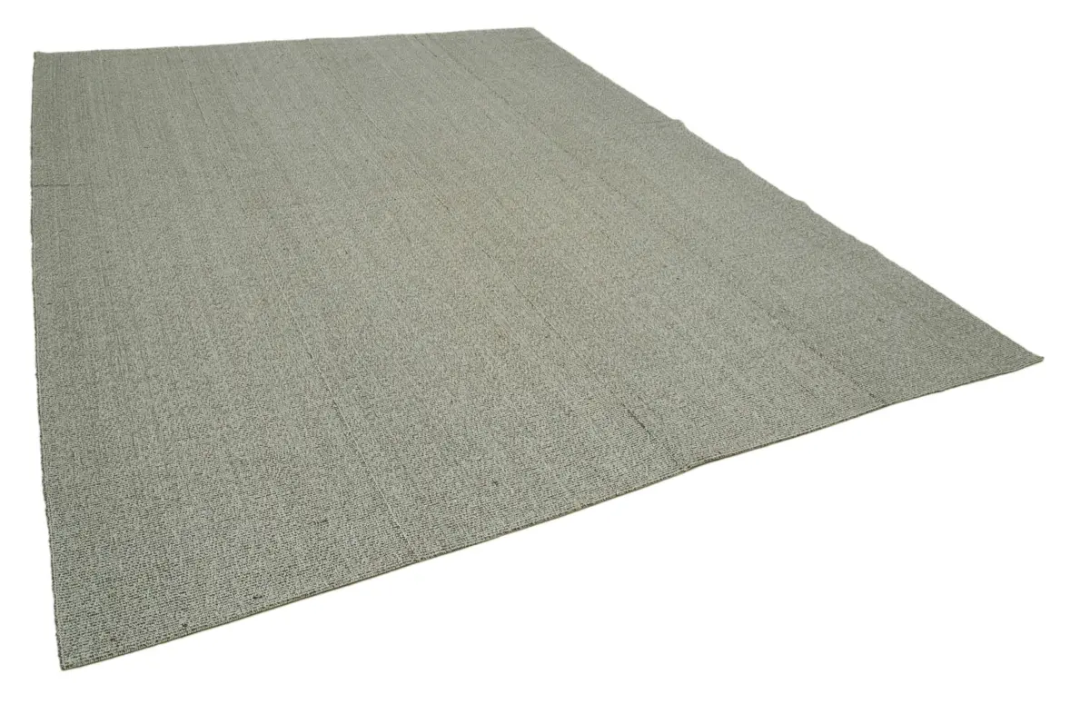 Flatweave Modern Gri Pamuk Üstü Yün El Dokuma Kilim-260x362 - Görsel 2