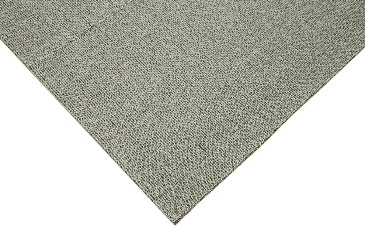 Flatweave Modern Gri Pamuk Üstü Yün El Dokuma Kilim-260x362 - Görsel 4