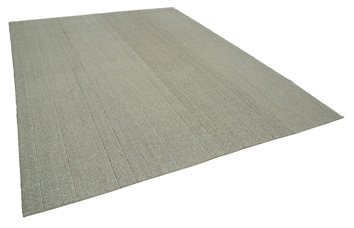 Flatweave Modern Gri Pamuk Üstü Yün El Dokuma Kilim-260x340 - Görsel 2
