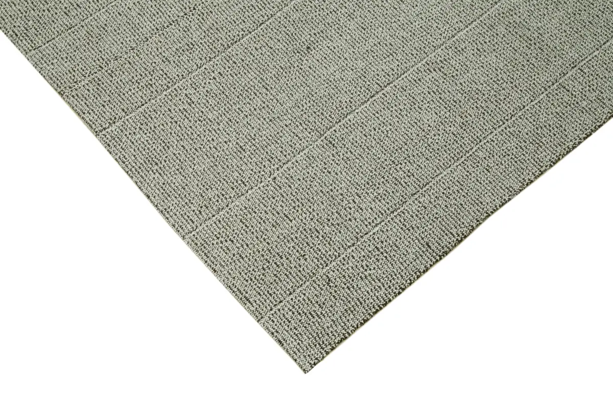 Flatweave Modern Gri Pamuk Üstü Yün El Dokuma Kilim-260x340 - Görsel 4
