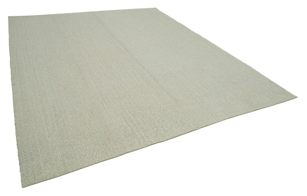 Flatweave Modern Bej Pamuk Üstü Yün El Dokuma Kilim-271x338 - Görsel 2
