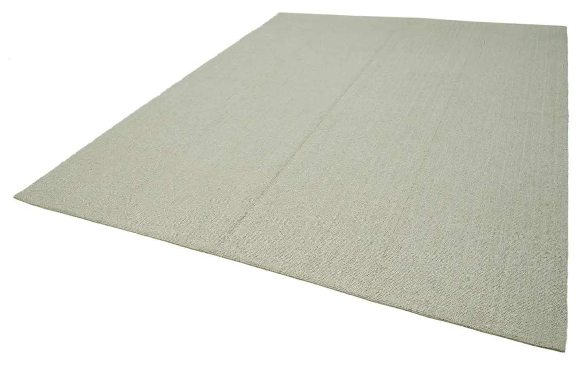 Flatweave Modern Bej Pamuk Üstü Yün El Dokuma Kilim-271x338 - Görsel 3