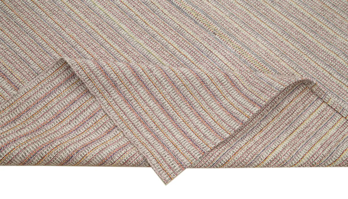 Flatweave Modern Multi Pamuk Üstü Yün El Dokuma Kilim-320x417 - Görsel 6