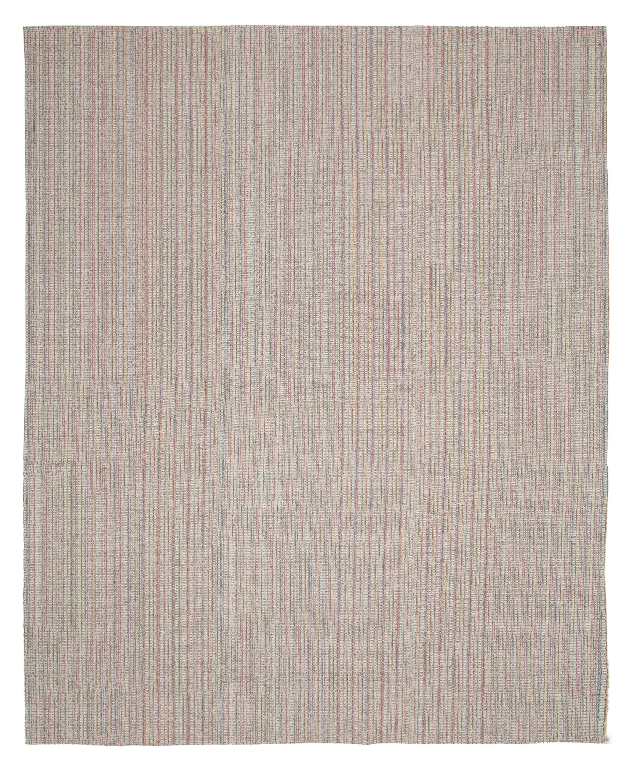 Flatweave Modern Multi Pamuk Üstü Yün El Dokuma Kilim-313x395 - Görsel 1