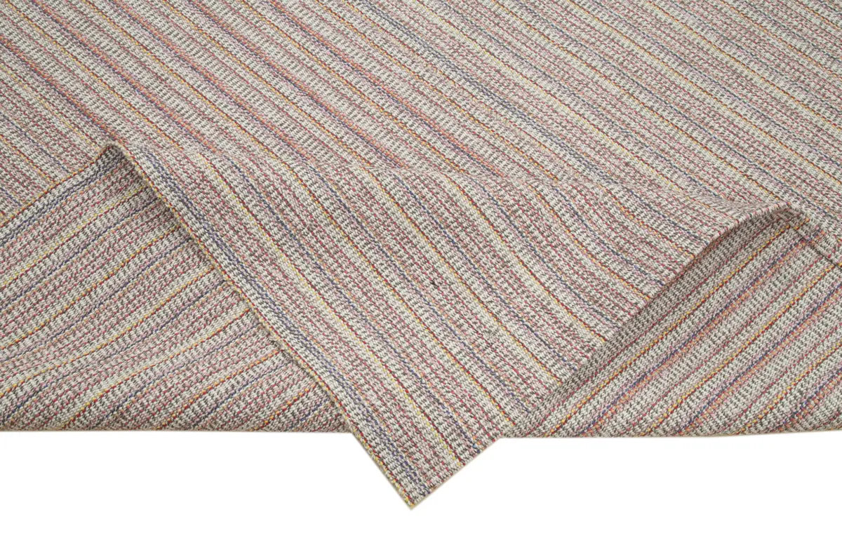 Flatweave Modern Multi Pamuk Üstü Yün El Dokuma Kilim-313x395 - Görsel 6